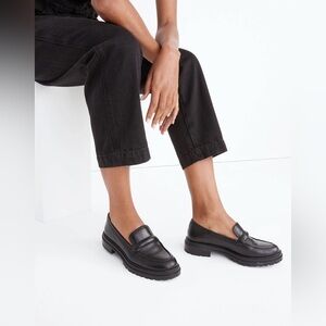 Madewell Black Leather Loafers